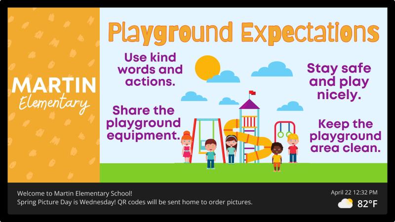 Screen example: Playground rules