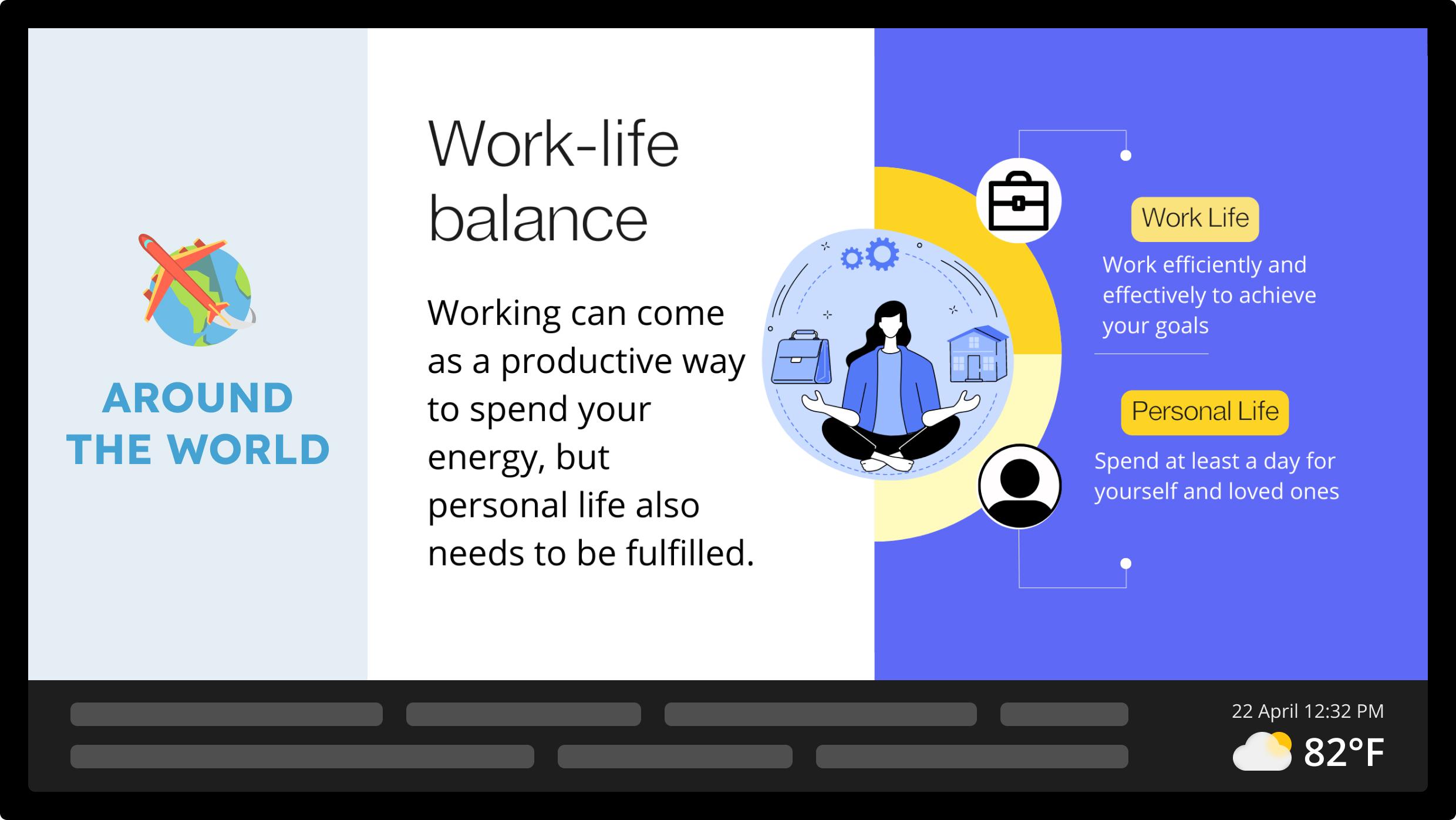 Screen example: Work-life balance